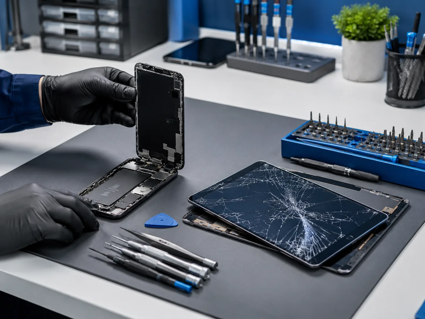 Phone and tablet screen repair workstation