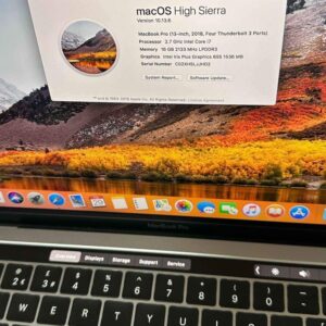 MacBook Pro 15-inch 2019 Inter Core i7 32GB 265GB Touch ID and Touch Bar.